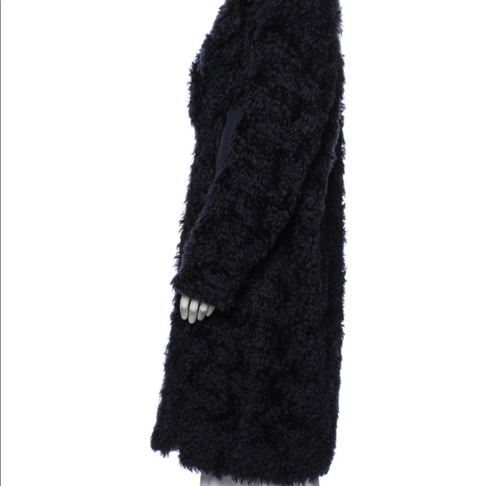 SportMax mohair shearing navy coat size M - Picture 5 of 8